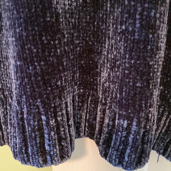 Orvis dark navy blue chenille sweater classic luxe comfy medium - Picture 4 of 4